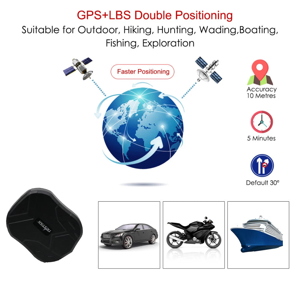 Waterproof 4G/2G GPS Tracker for Vehicles Free APP PK TK915.