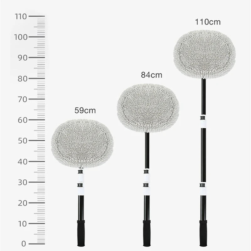 Brush for washing cars and others; telescopic Soft chenille hair broom.