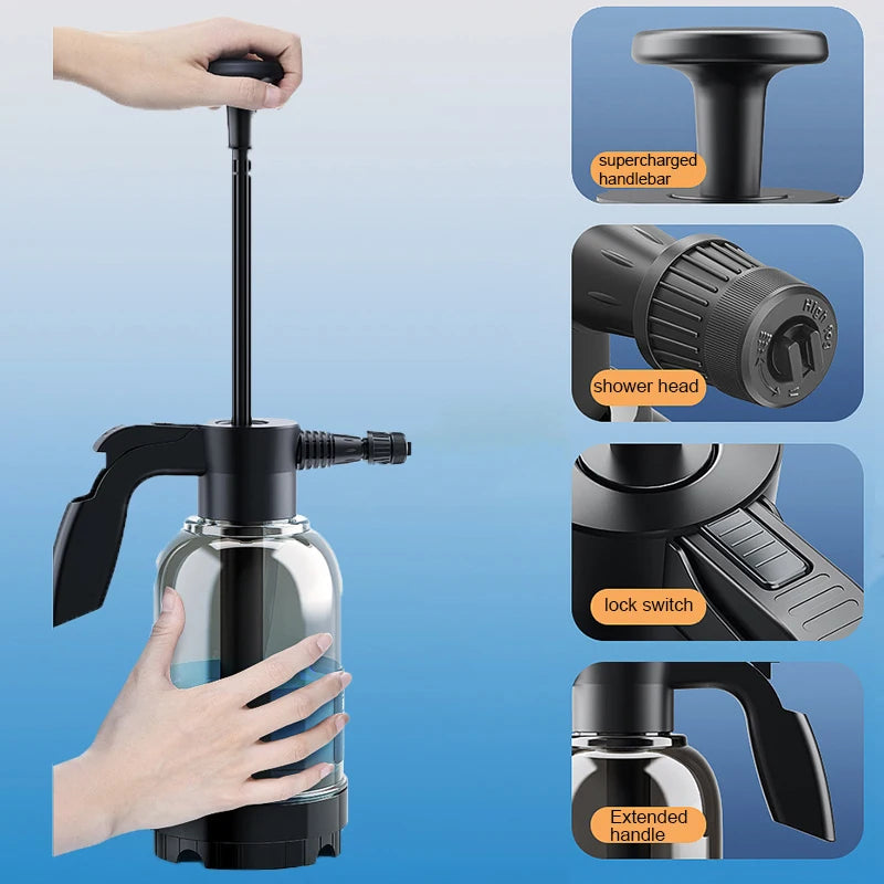 Foam sprayer for washing cars, motorcycles, etc.