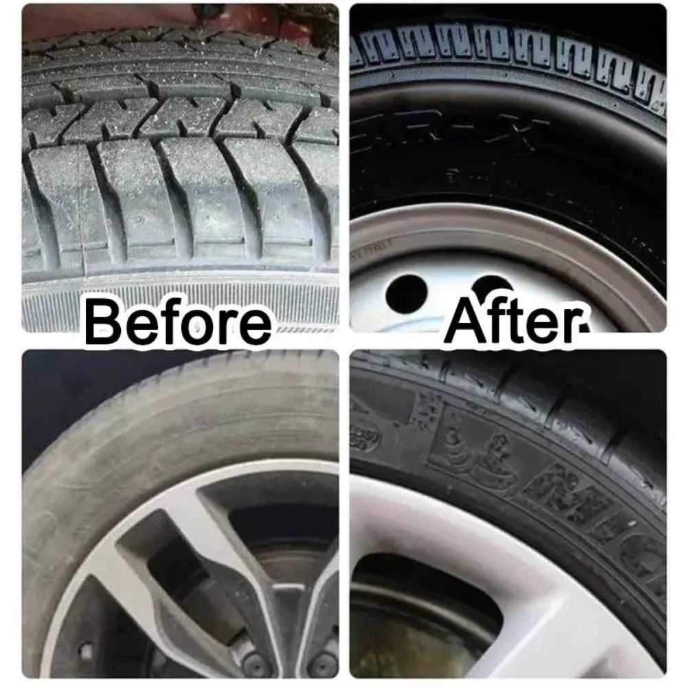 Car wheel cleaning brush