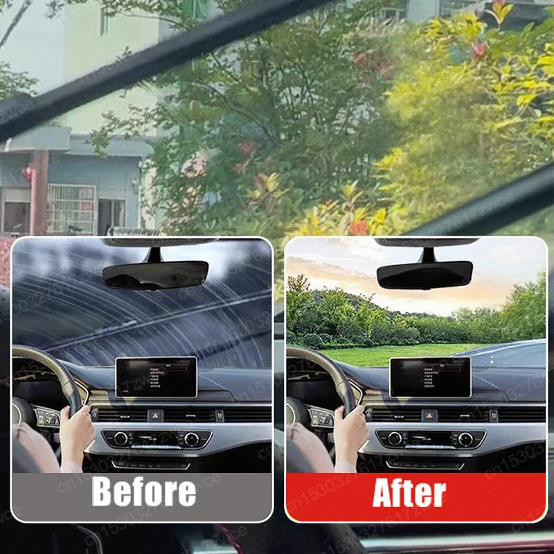 Water repellent and anti-rain paste for car windows and mirrors