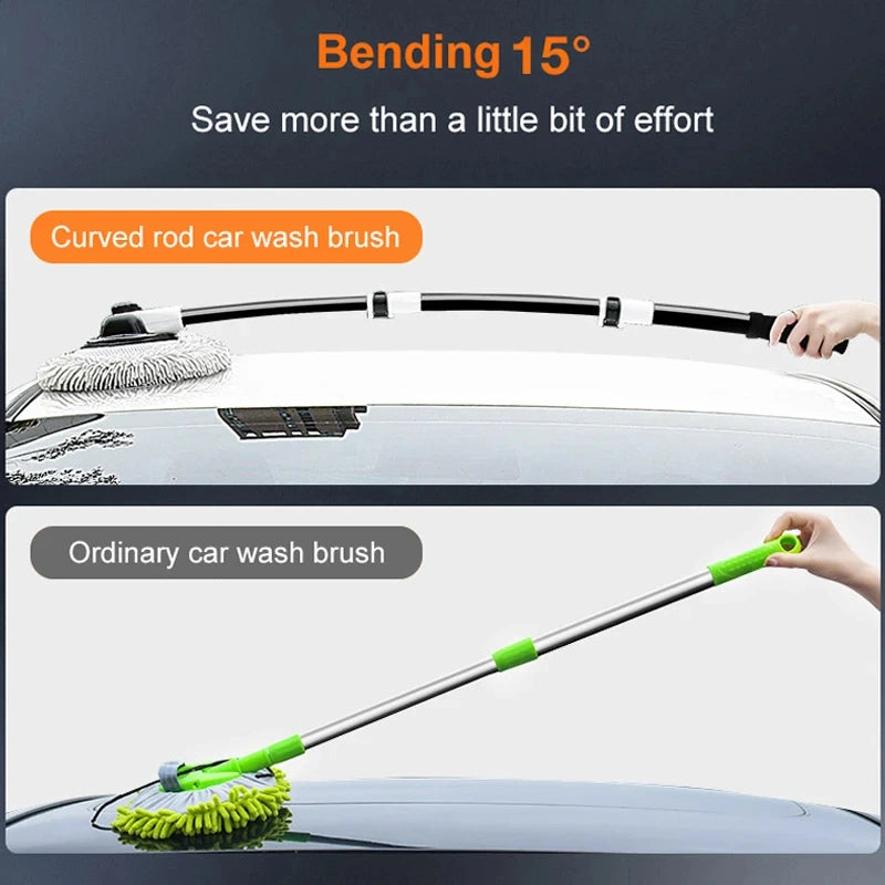 Brush for washing cars and others; telescopic Soft chenille hair broom.