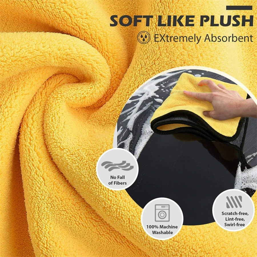 Microfiber general cleaning towel 1/2/6 pieces, double layer.