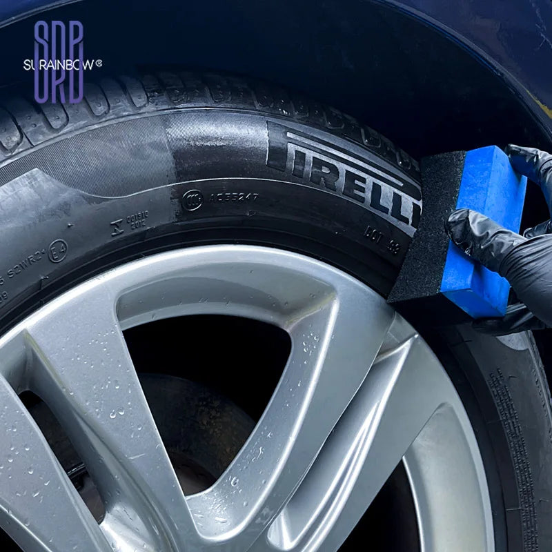 Tire treatment with a deep gloss finish for protection, cracking and fading.