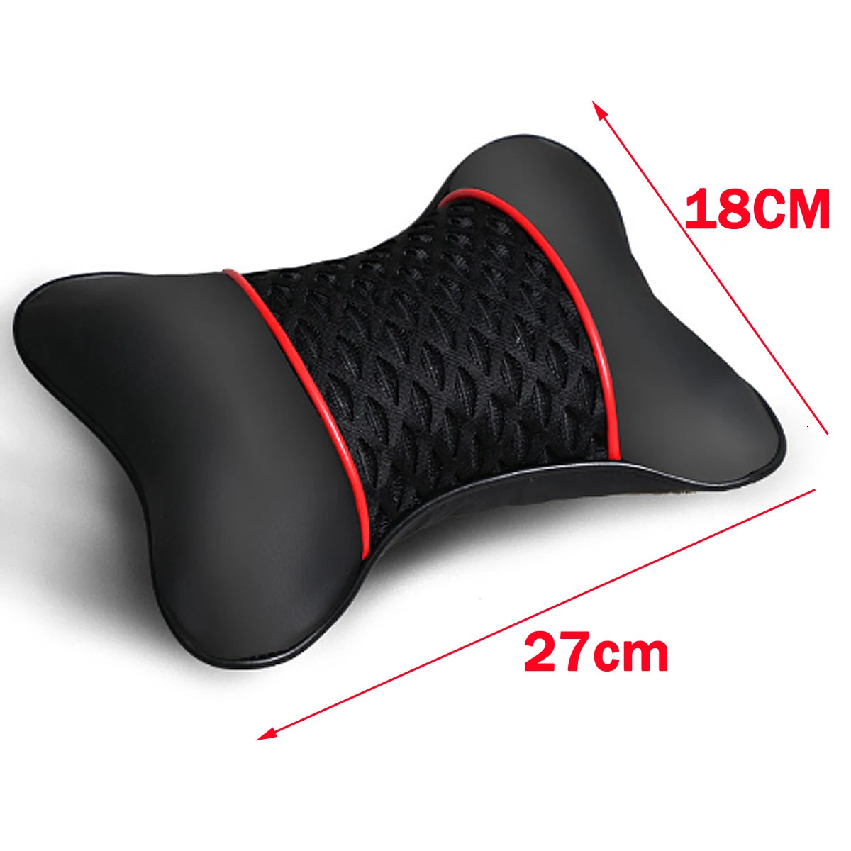 2pcs Faux Leather Car Headrest Pillows