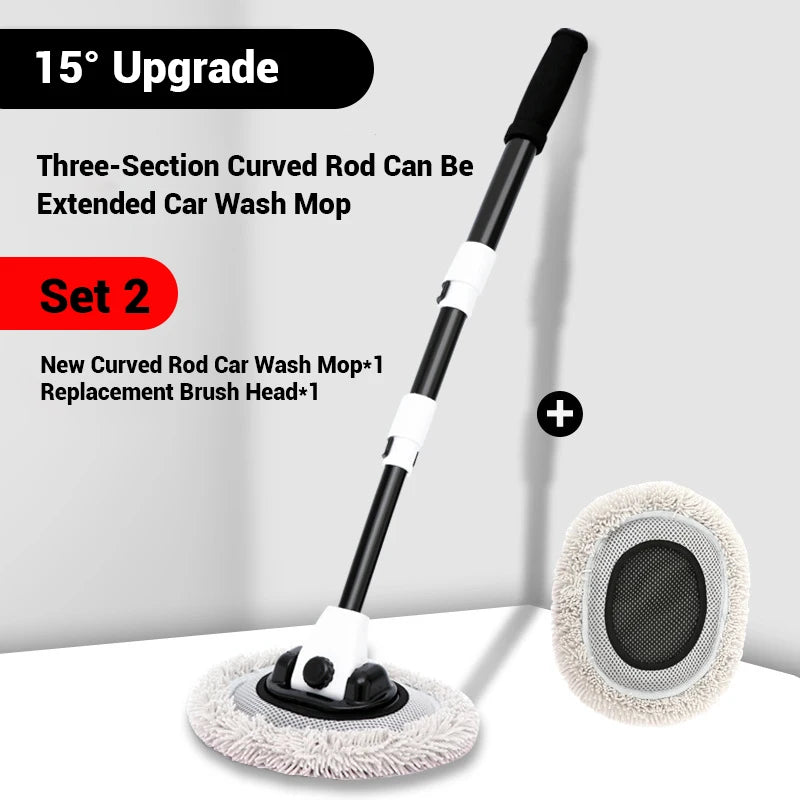 Brush for washing cars and others; telescopic Soft chenille hair broom.