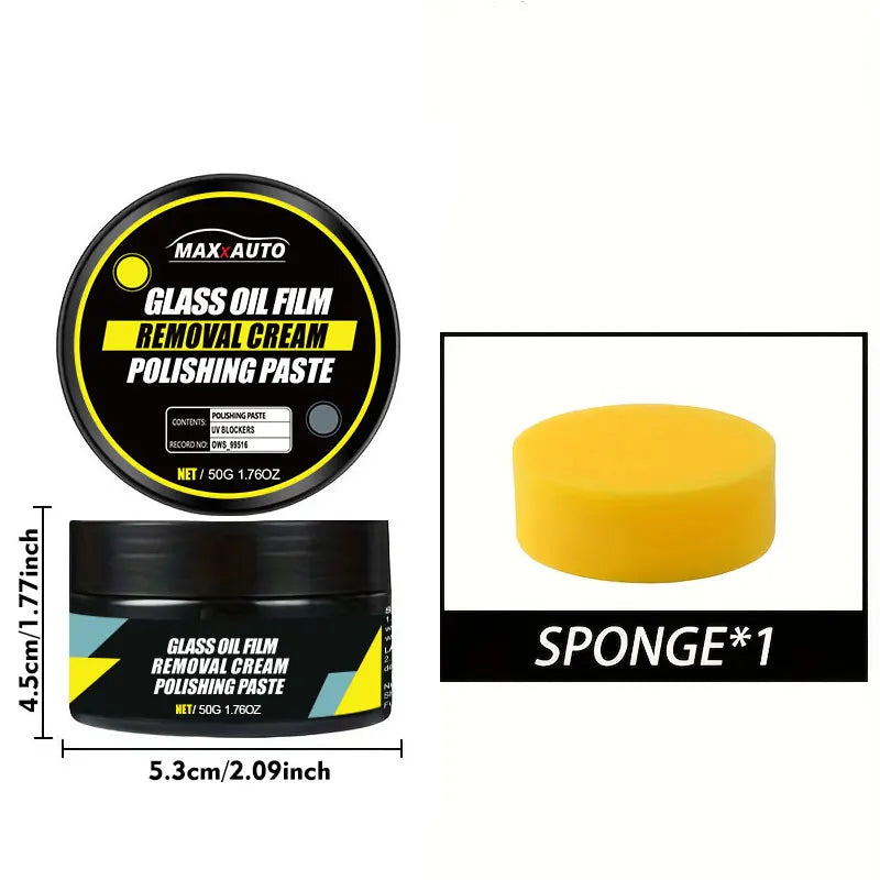 Water repellent and anti-rain paste for car windows and mirrors