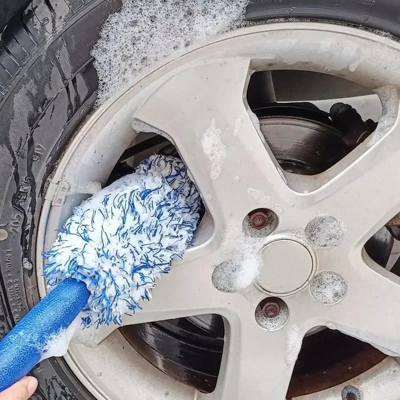 Super Soft Microfiber Tire Wheel Rim Cleaning Brush for Car Wash.