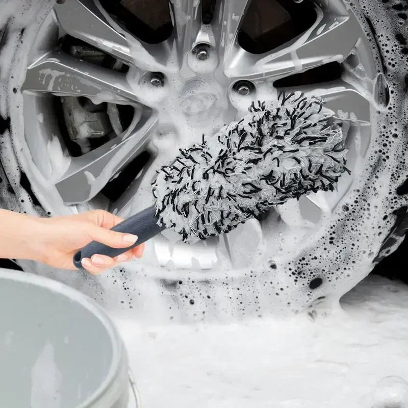 Super Soft Microfiber Tire Wheel Rim Cleaning Brush for Car Wash.