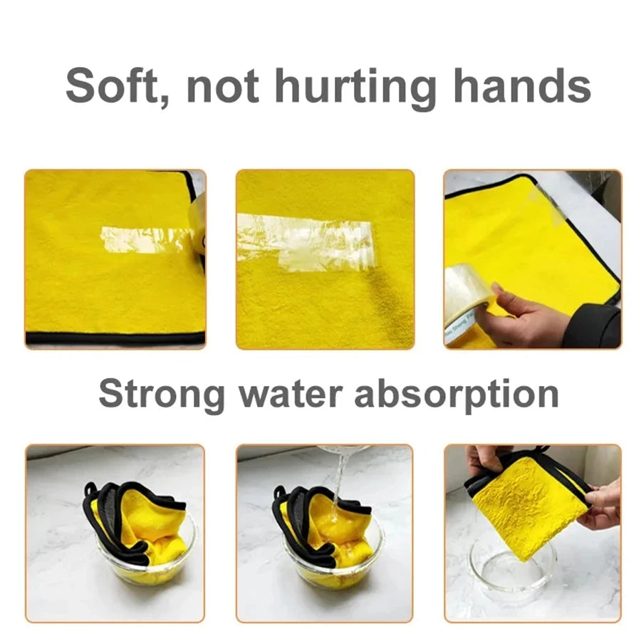 Microfiber general cleaning towel 1/2/6 pieces, double layer.
