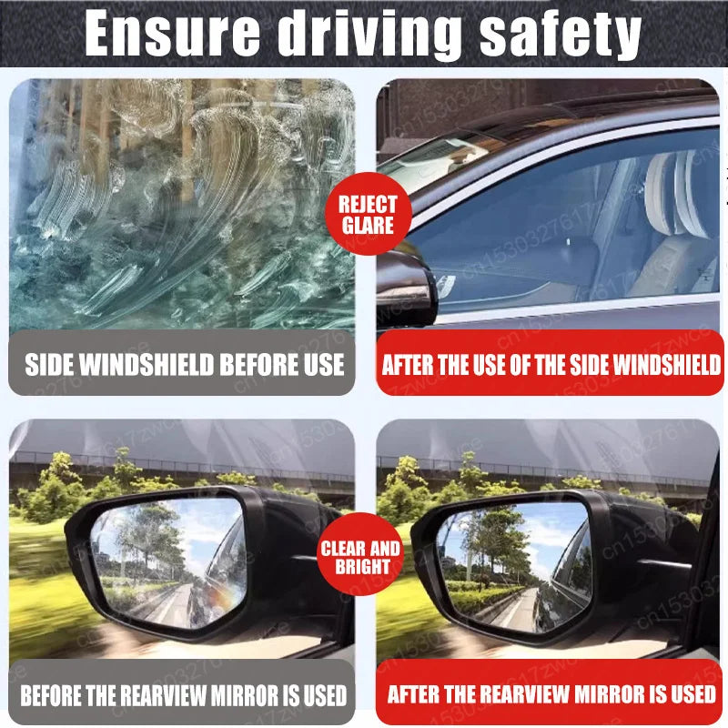 Water repellent and anti-rain paste for car windows and mirrors